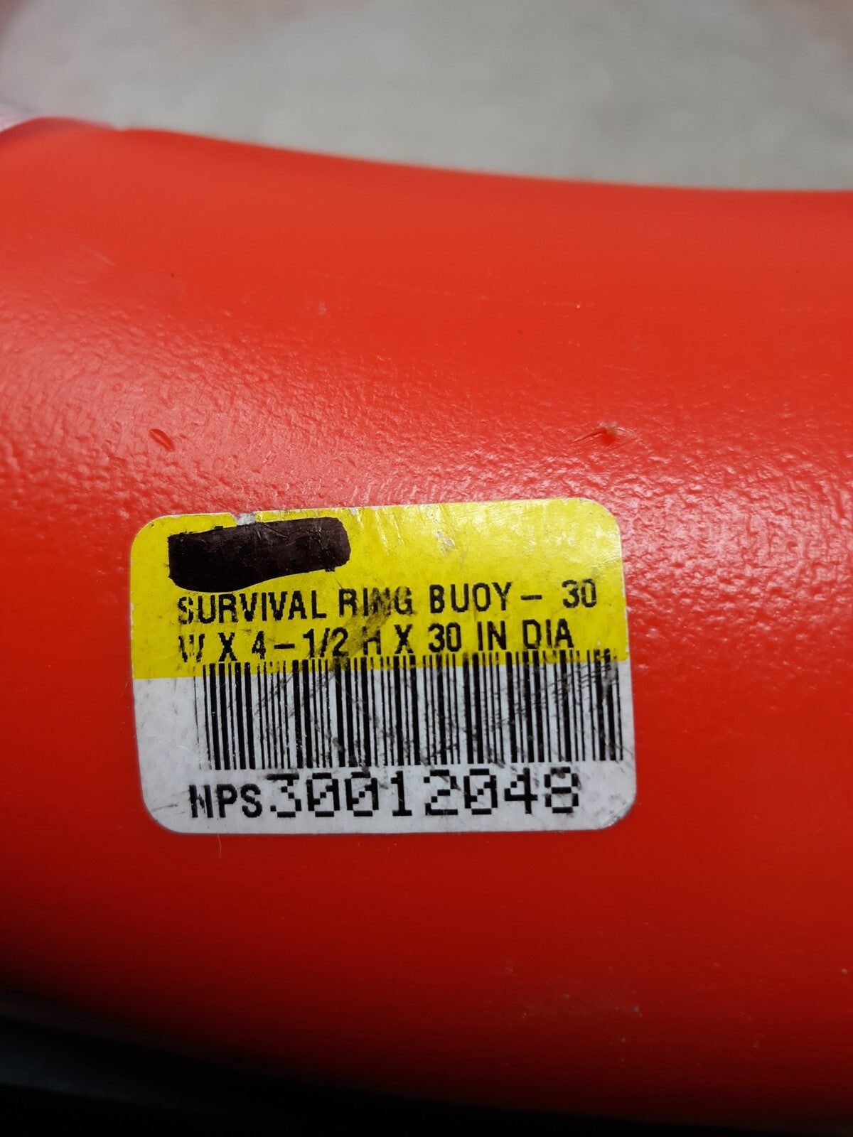 23" Orange Throwable Ring Buoy