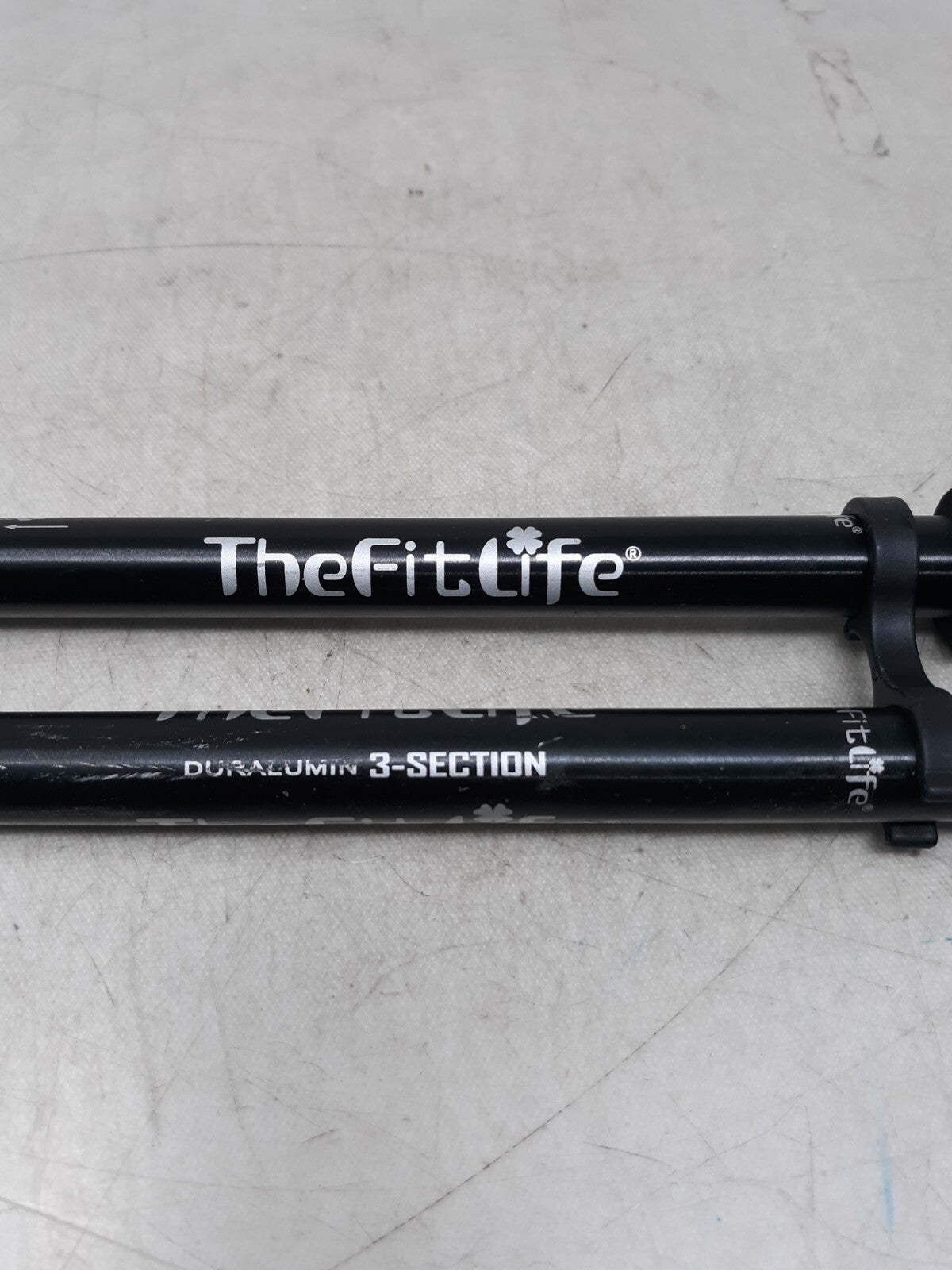The Fit Life Hiking Walking Sticks Adjustable Poles & Handles Black Aluminum