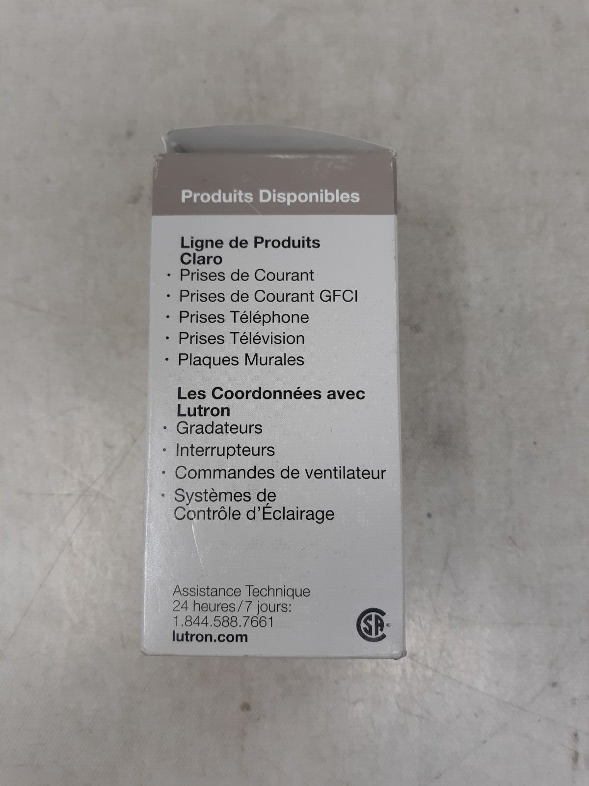 CA-1PS-LA- Lutron Claro 15-A General Purpose Switch Single-Pole - Light Almond