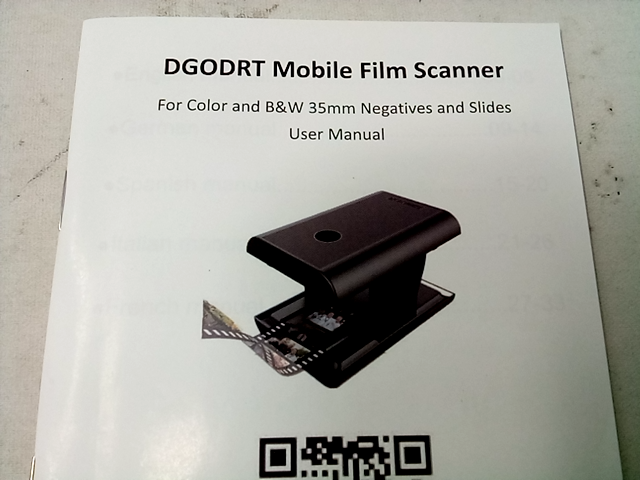 DGODRT Mobile Film Scanner for Color and B&W 35 mm Negatives and Slides