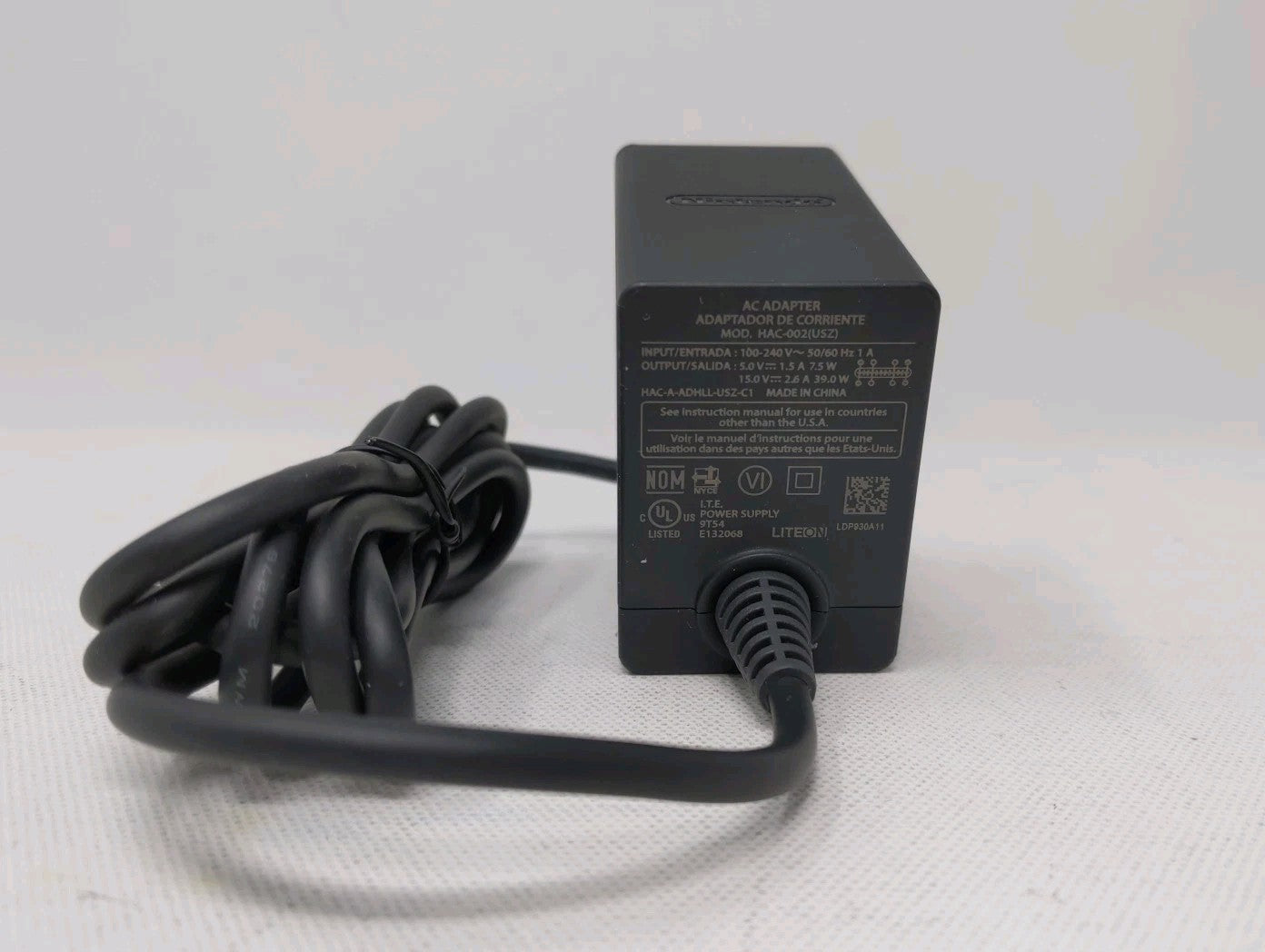 Original OEM Nintendo Hac-002 AC Power Adapter Charger For Nintendo Switch