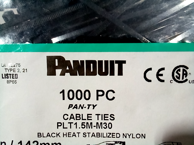 Pack of 1  Panduit Plt1.5M-M30  Cable Tie  5.6 inch (142Mm) Length  Heat Stabili