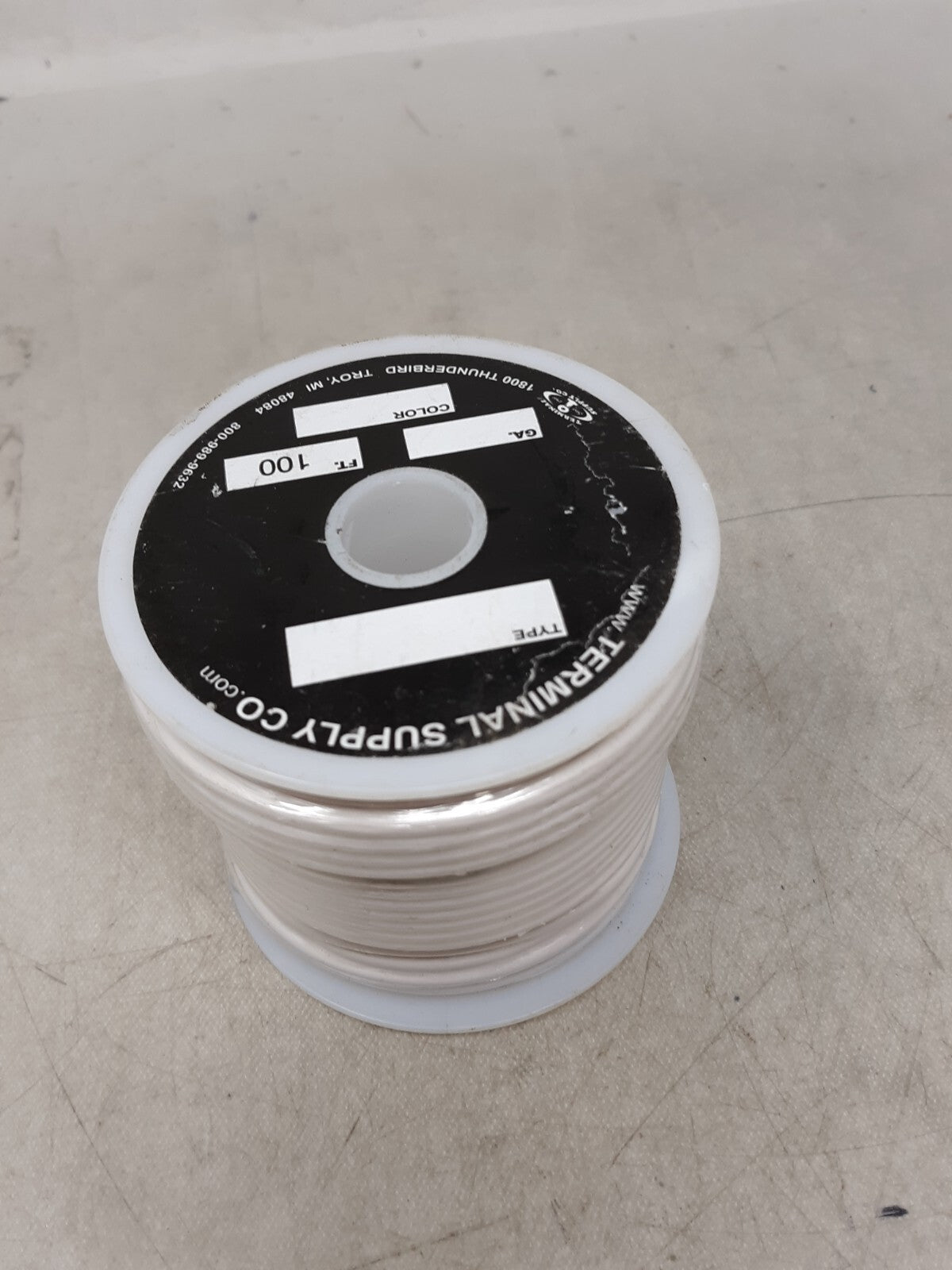 16 AWG Gauge GPT Wire Stranded Hook Up Wire White 100 ft 0.0508" 60 Volts