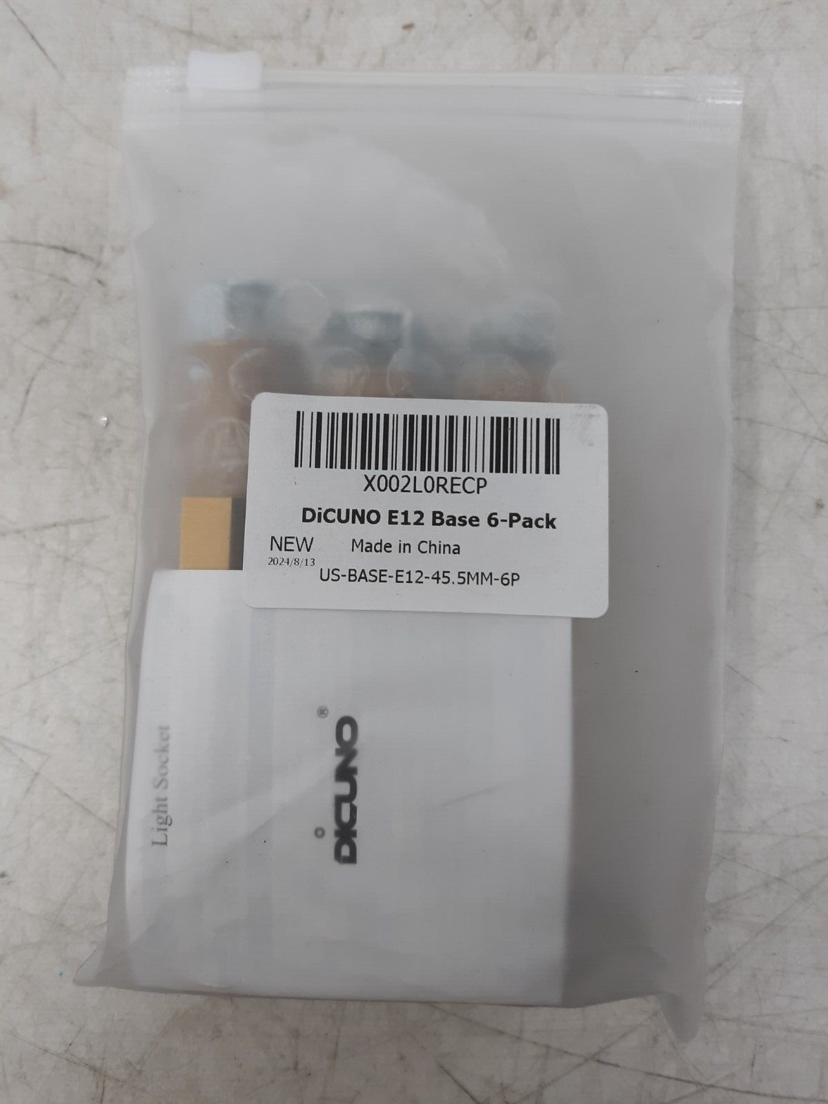 DiCUNO E12 Base Light Socket Adapter 6-Pack for Bulb Holders