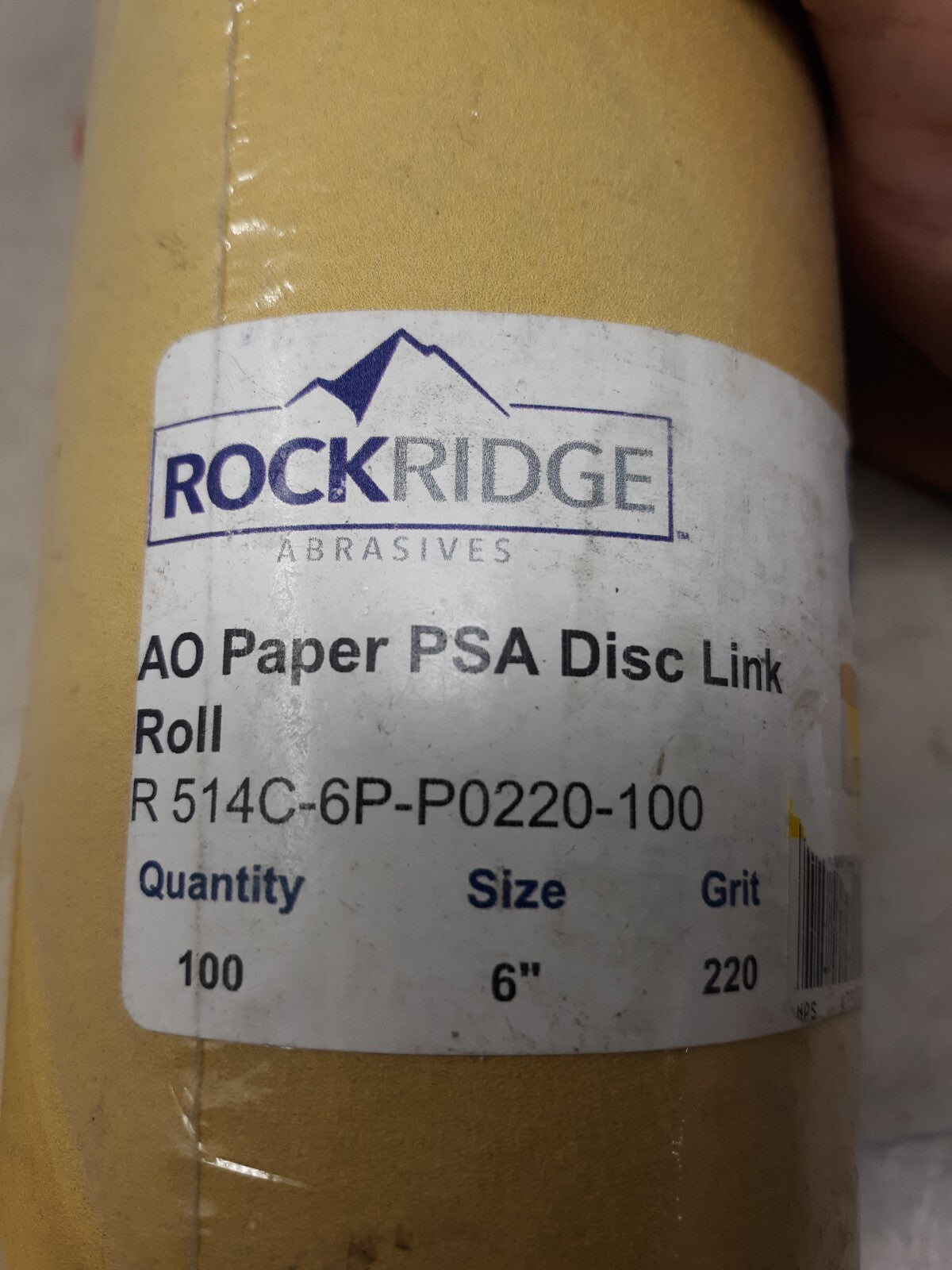 Rockridge AO Paper PSA Disc Roll 200Grit 100pcs