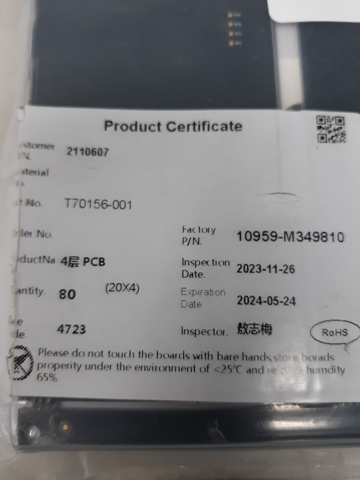 Lot of 80 E225430KB-04 PCB Board