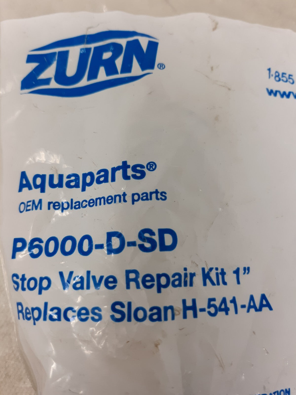 Zurn Aquaparts SD Stop Valve Repair Kit-1" P6000-D-SD NOS