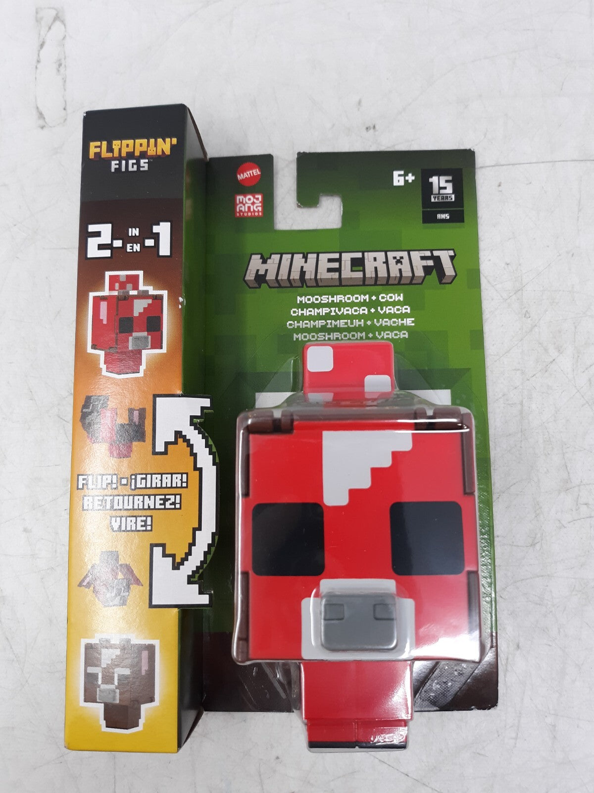 Minecraft Flippin' Figs Mooshroom + Cow 2-in-1 Figure by Mattel (HTL49)
