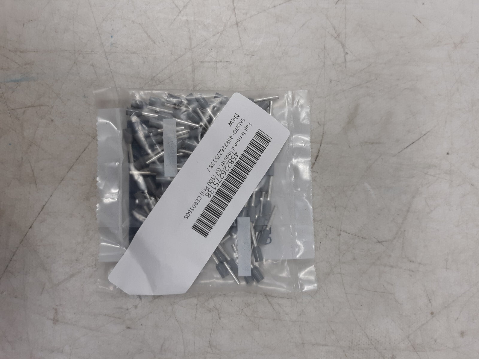 Fuji CE0.75-10-GY Wire Ferrules 0.75mm² AWG20 10mm Gray Qty 100