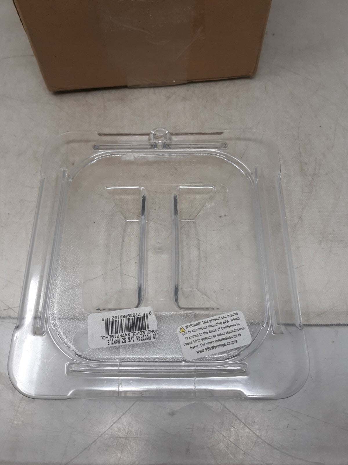 6-Pack Vigor 1/2 Size Clear Polycarbonate Flat Food Pan Lid