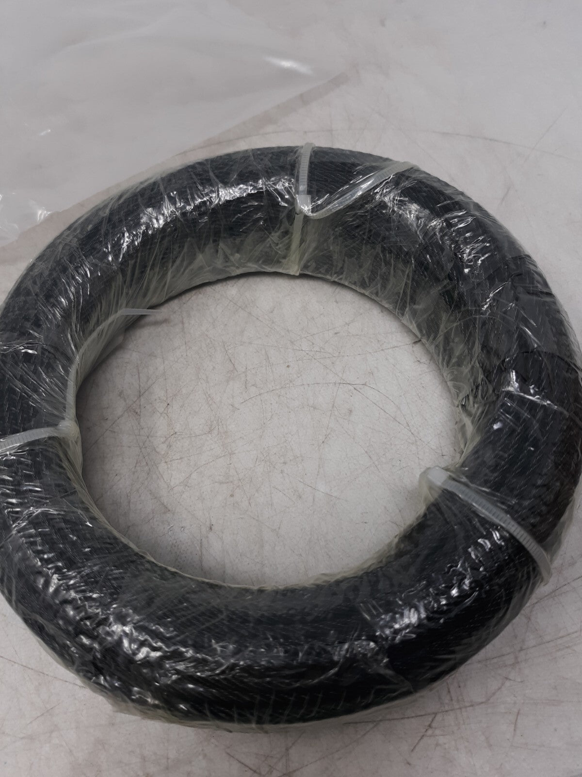 Muzata T316 1/8" Black Stainless Steel Wire Rope – 25 ft, 7x7 Strand, Marine Gr