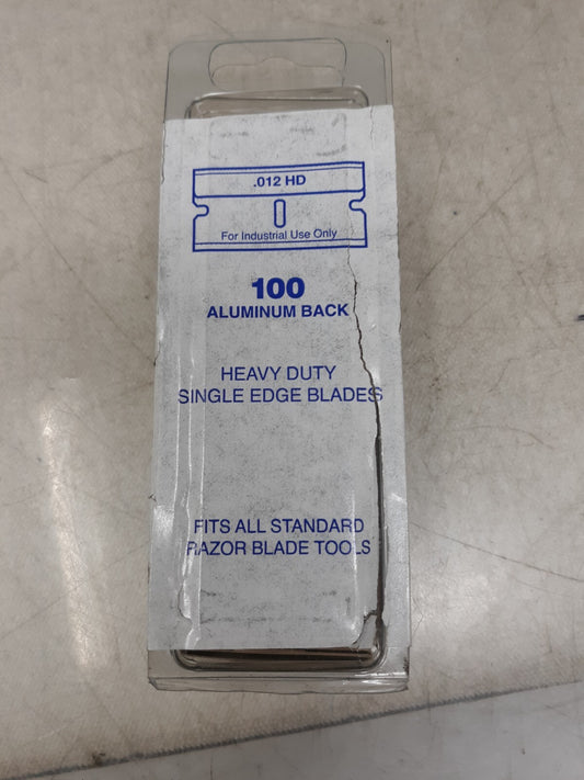 (100-Pk) Heavy Duty Single Edge Razor Blade Aluminum .012" Gauge 21719-1