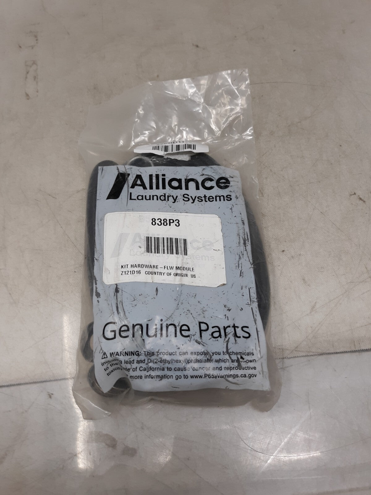 Alliance part #838P3 replacement washer/dryer KIT HARDWARE-FLW MODULE