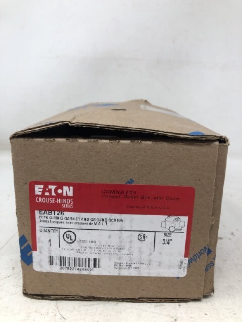 Eaton EABT26 Conduit Outlet Box with cover 3/4"
