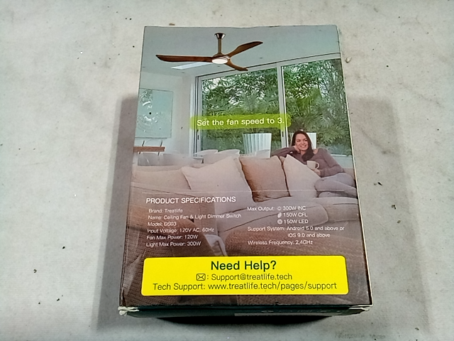 Treatlife ceiling fan and light dimmer switch