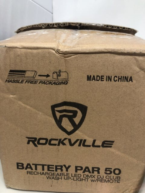 Rockville BATTERY PAR 50 Rechargeable LED DMX DJ Club Wash up-Light W/ Remote