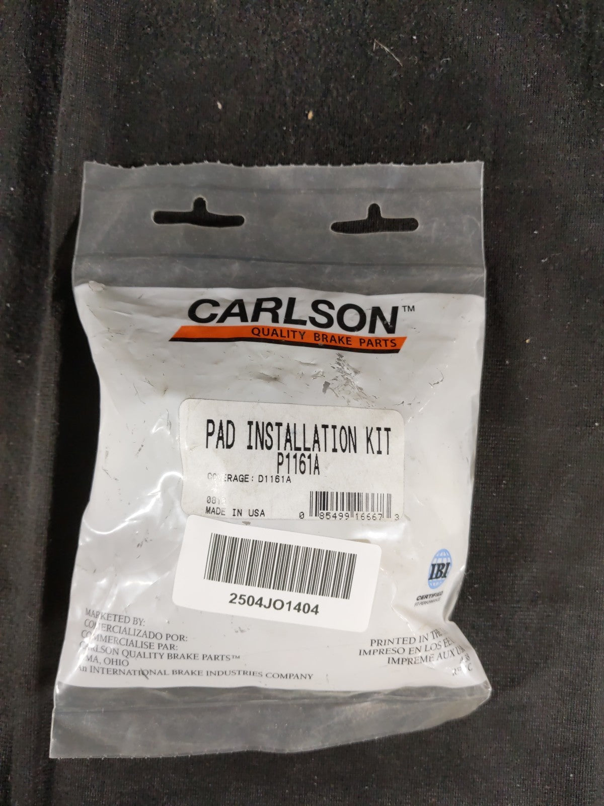 Disc Brake Hardware Kit-Pad Installation Kit Carlson P1161A