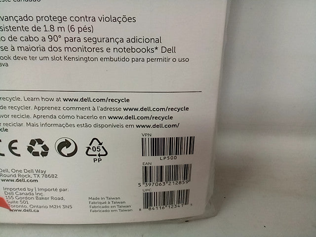 Dell Peripherals J1XD6 Premium Keyed Lock 332-1672