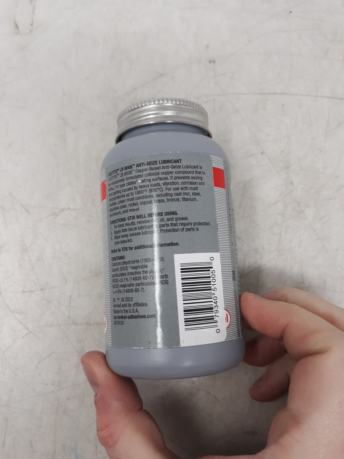 Loctite C5-A Copper Anti-Seize Lubricant 10 oz Brush Top Can