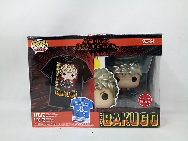 Funko My Hero Academia POP Katsuki Bukugo and T-Shirt GameStop Exclusive