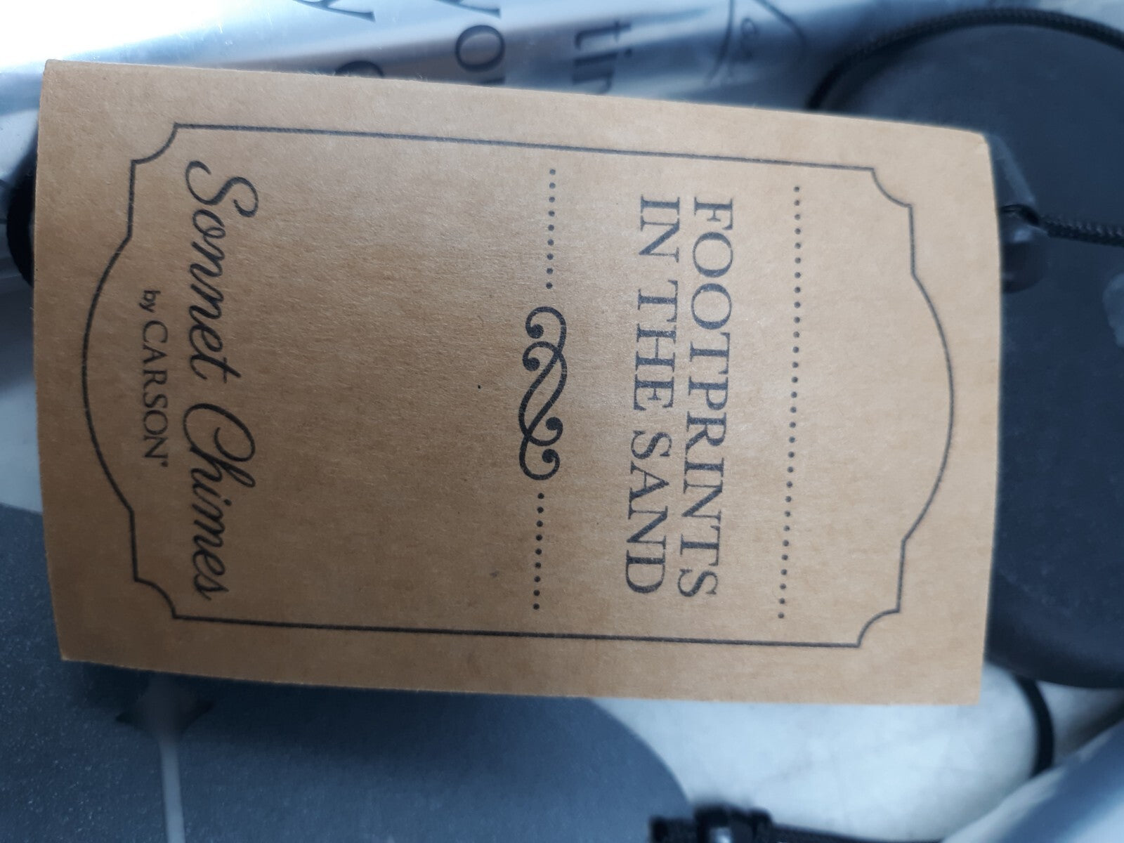 Carson Sonnet Wind Chime 44" Footprints in the Sand Aluminum Tubes