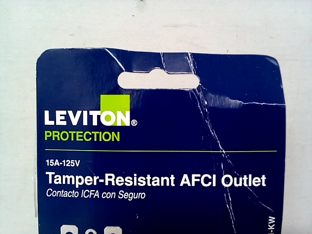 Leviton Tamper-Resistant AFCI Outlet AFTR1-KW