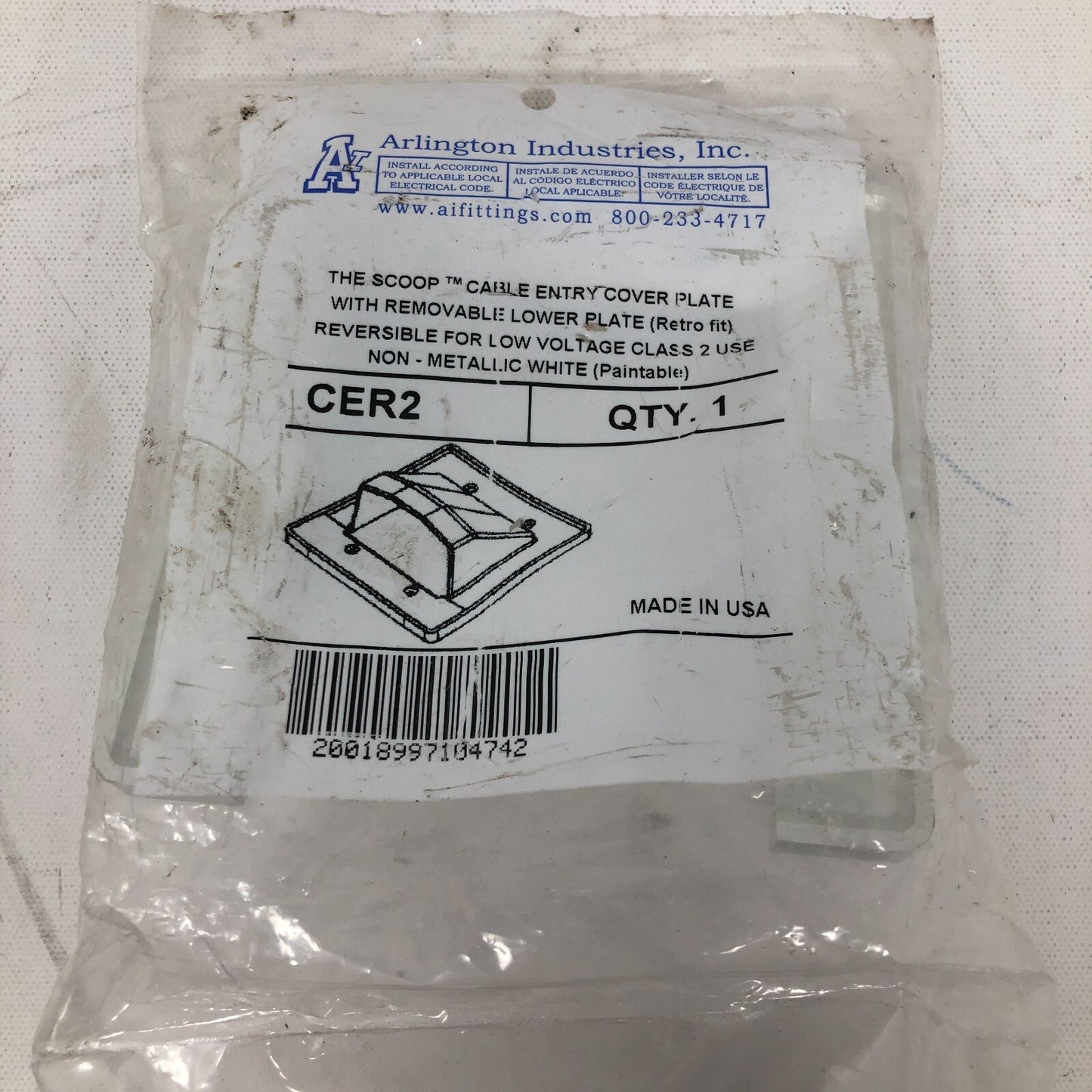 Arlington CER2 Gang Reversible Low Voltage Cable Entrance Hood