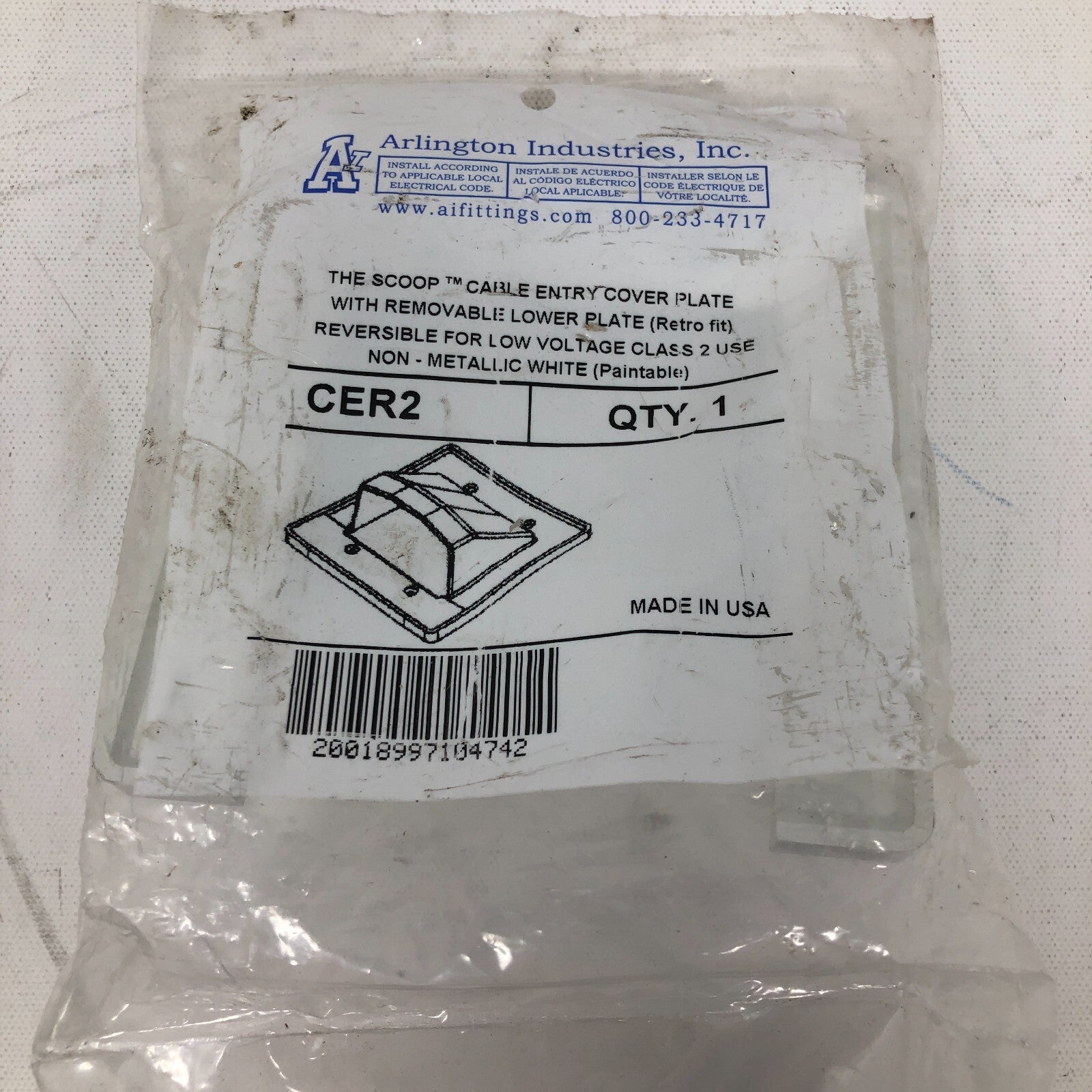 Arlington CER2 Gang Reversible Low Voltage Cable Entrance Hood