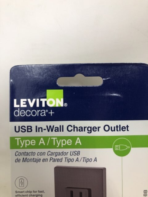 Leviton 3.6A USB Dual Type a in-Wall Charger with 15 Amp Tamper-Resistant Outlet