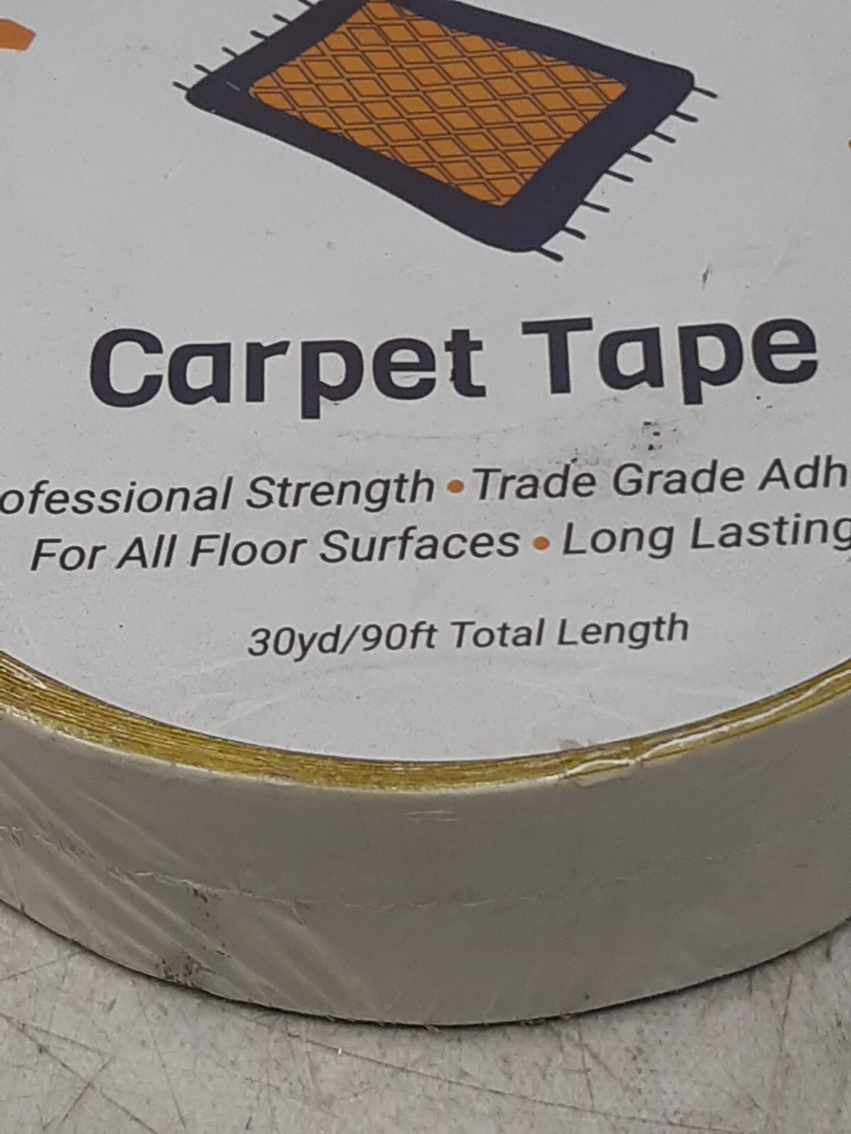 Kraftex Carpet Tape 30yd 90ft Double Sided Rug Adhesive Roll