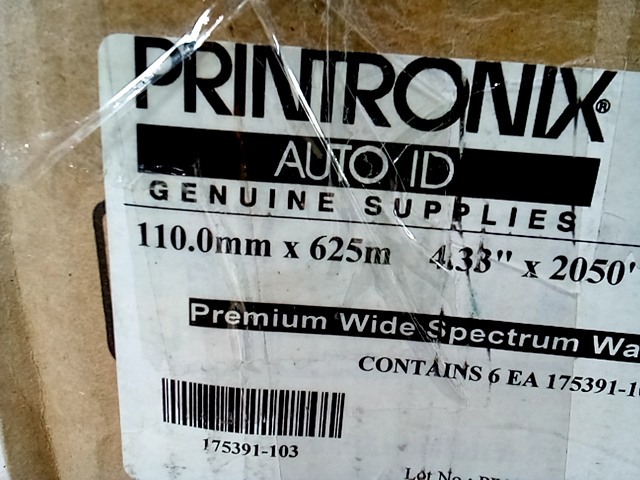 Printronix auto id genuine premium wide spectrum wax model 8300