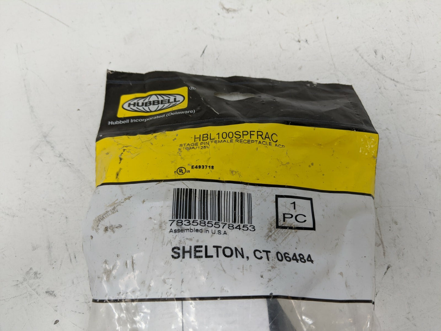 Hubbell HBL100SPFRAC Stage Pin Female Receptacle ACP 100A/125V