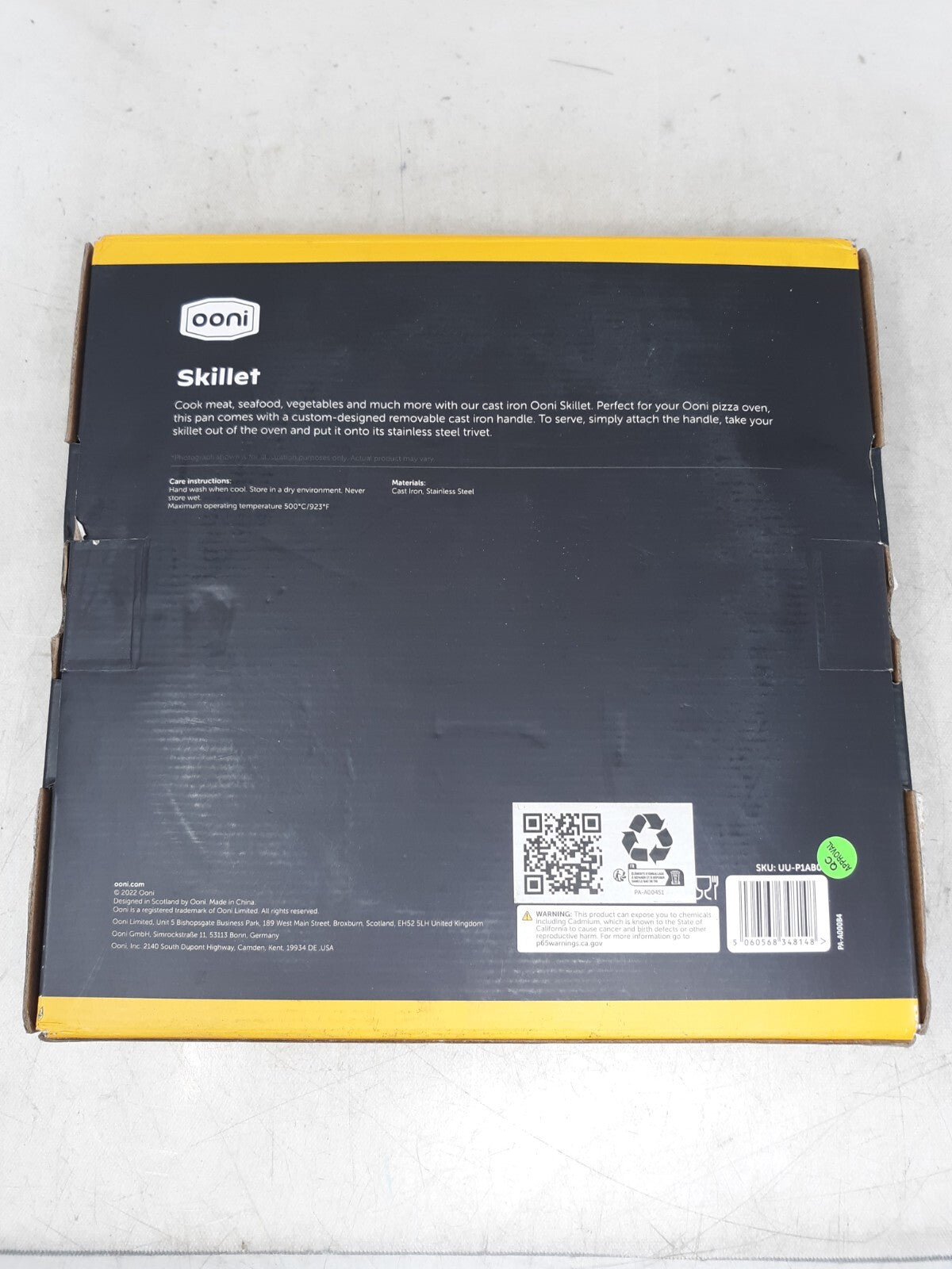 Ooni - Cast Iron Skillet - Black 9"