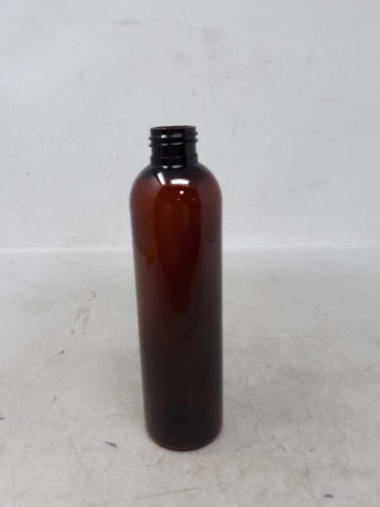 6 oz PET clear Cosmo Round Bottle with 20-410 neck finish- 1000/Case Brown