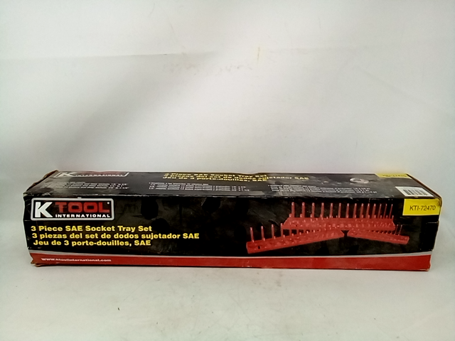 K Tool International KTI72470 SAE Socket Holder Set, Red - 3 Piece