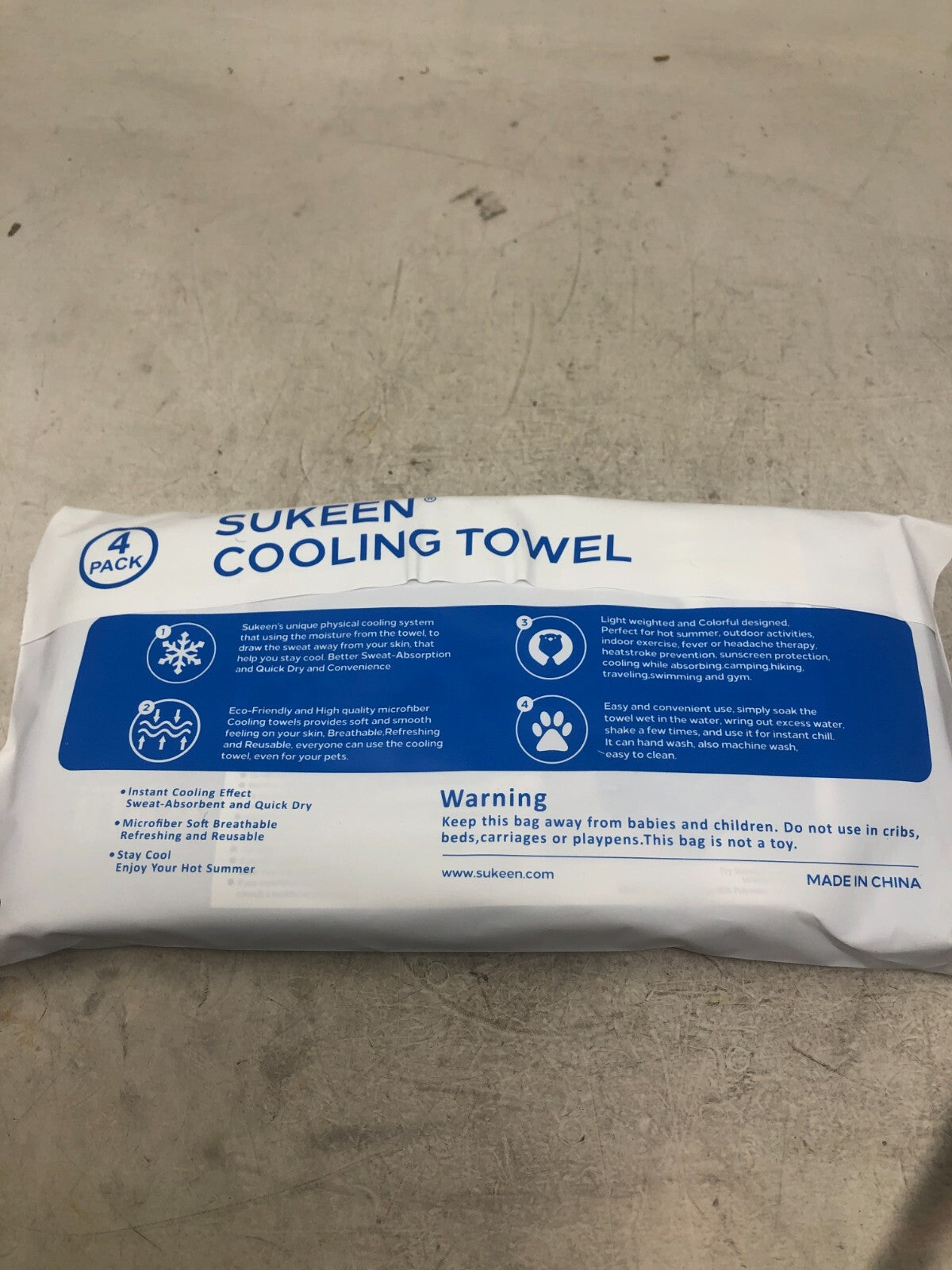 Cooling Towel Sukeen 6 Pack 40"x12" Ice Towel Soft Breathable Chilly Towel