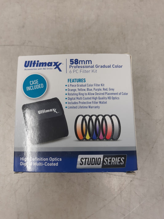 58mm 6 Piece Professional Gradual Color Filter Kit 58mm by ULTIMAXX