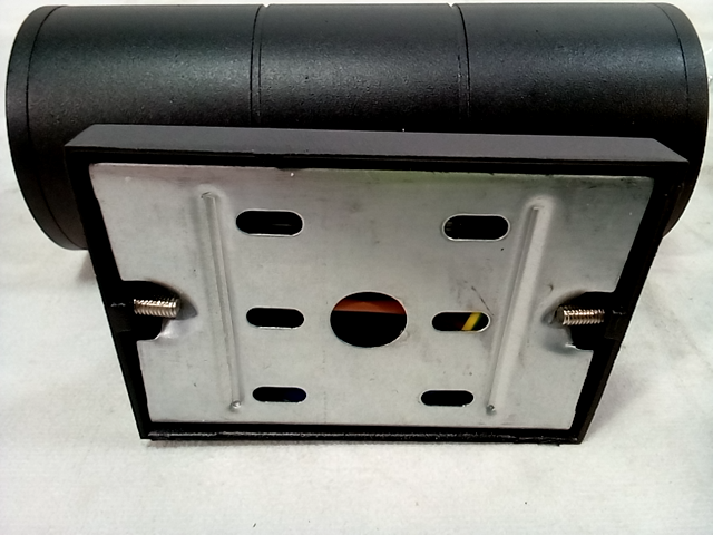 85 - 265V 50/60 Hz LED 2X3W 6000K light fixture IP65 - Black, Round