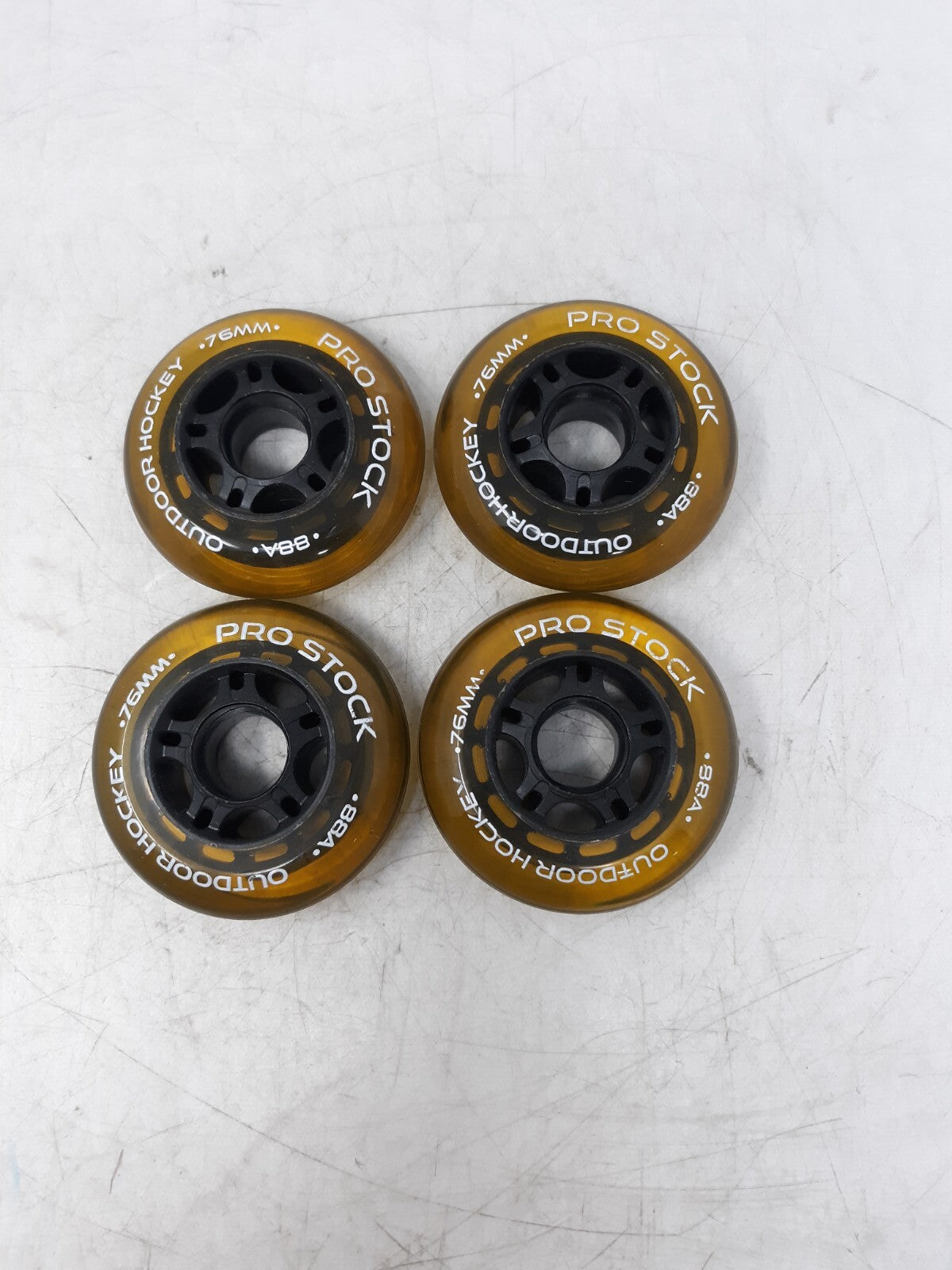Pro Stock 76mm 88A Outdoor Hockey Wheels (Set of 4)