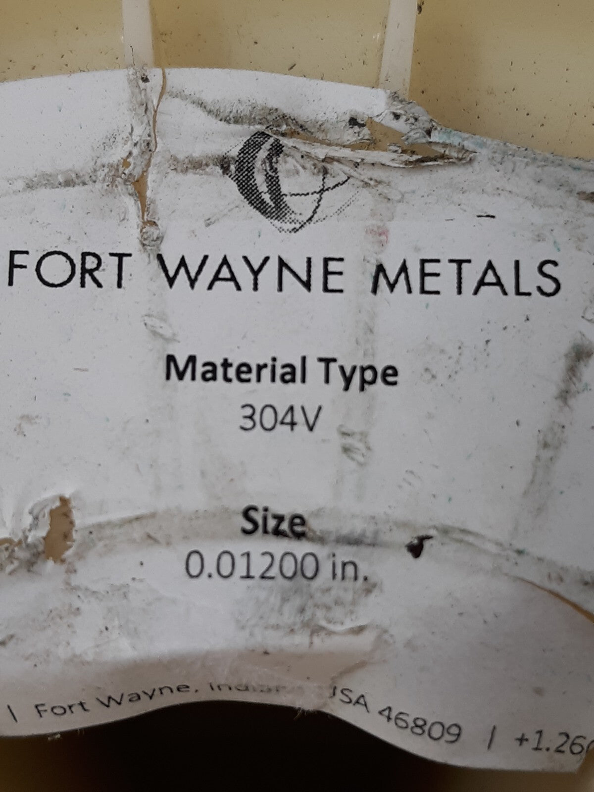 Fort Wayne Metals 340V Stainless Steel Round Wire - 0.012" Dia. - 8425 Meters