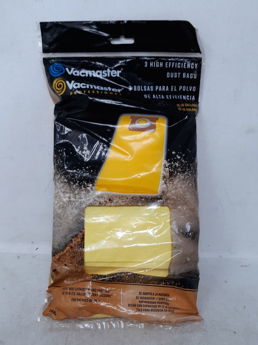 12-16 Gallon High Efficiency Dust Bag, 3 Pack, VHBL