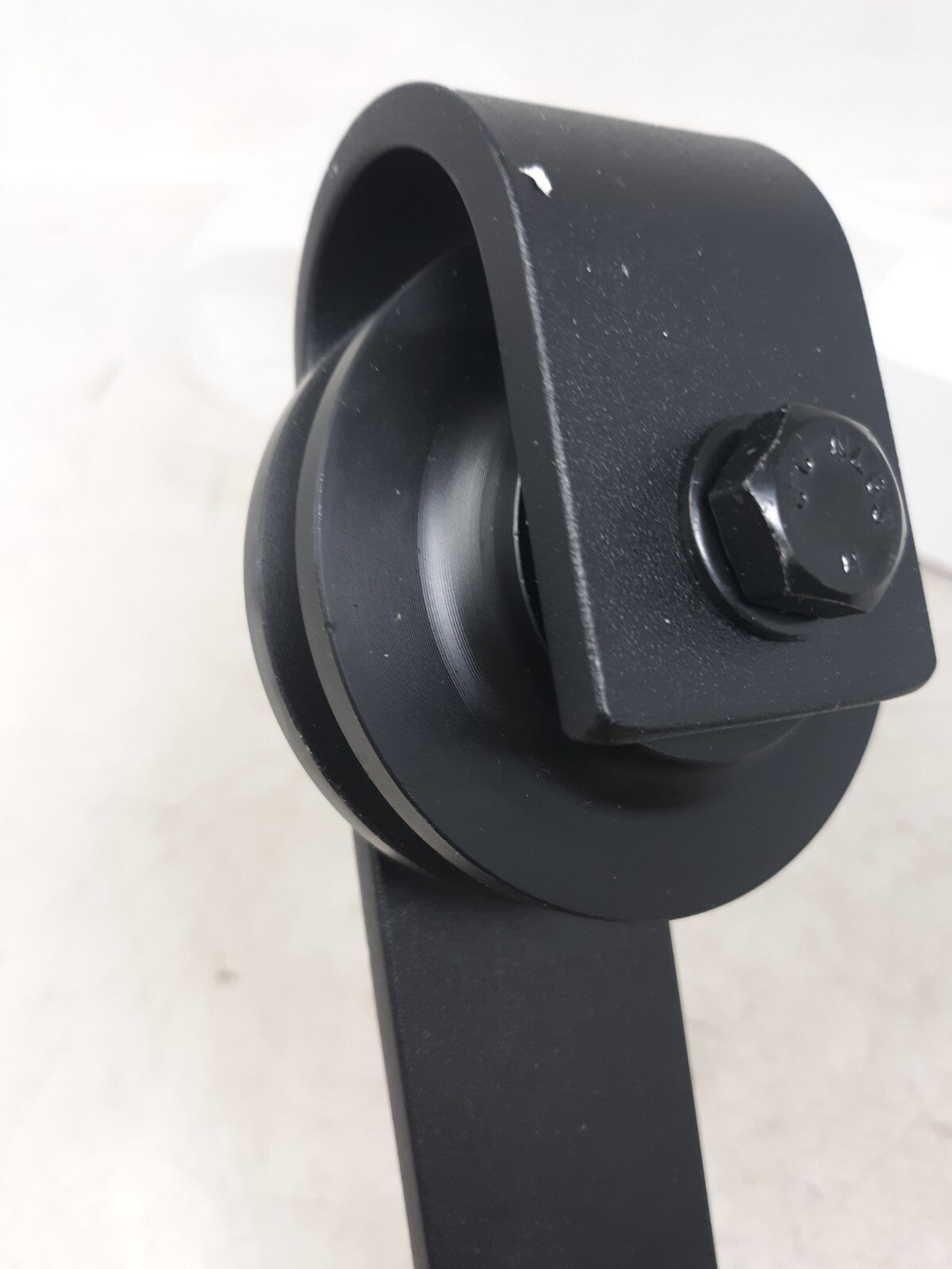 J Style Matte Black Barn Door Roller 11-1/4" OAL 2-3/4" Roller Dia