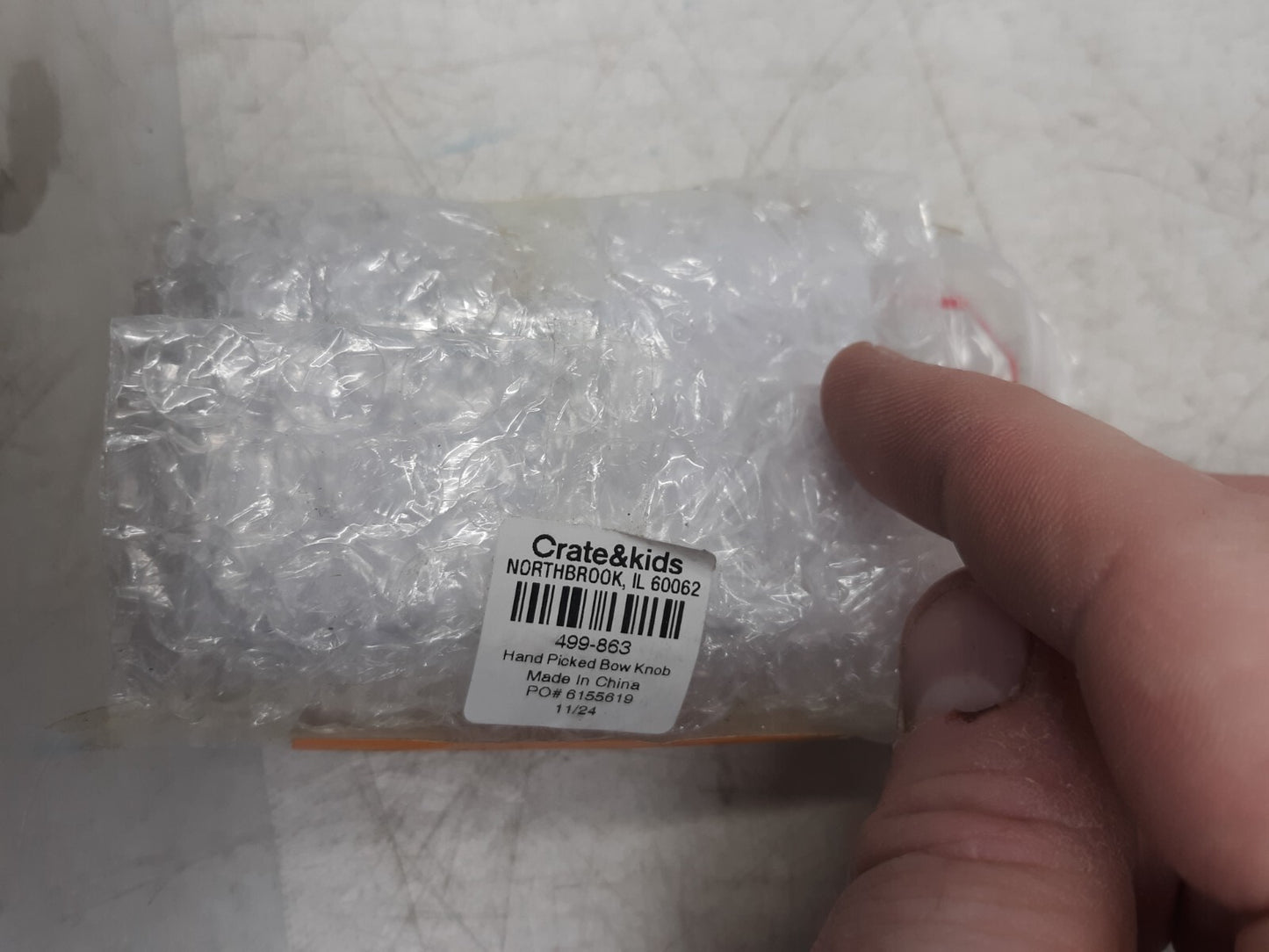 Crate & Kids Hand-Picked Bow Knob - Rose Gold, Decorative Drawer Pull