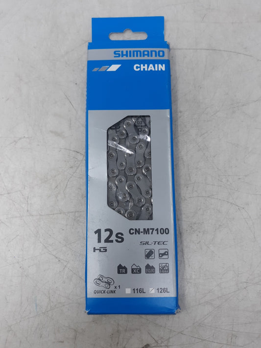Shimano CN-M7100 Chain 12-Speed 126L SIL-TEC Quick-Link MTB E-Bike