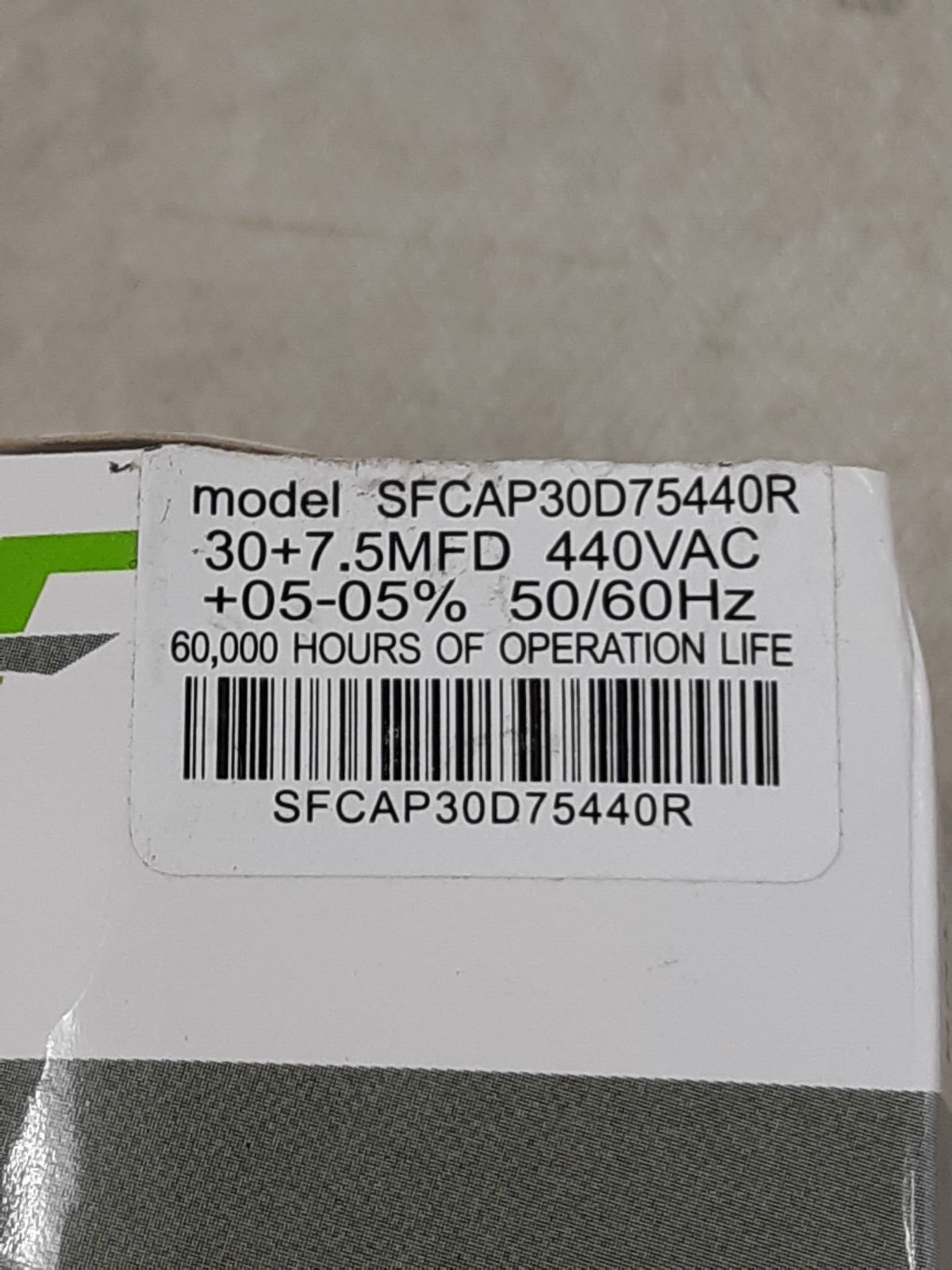 TRANE Dual Run Capacitor - 30+7.5 MFD - 370/440V -(1 Pack)