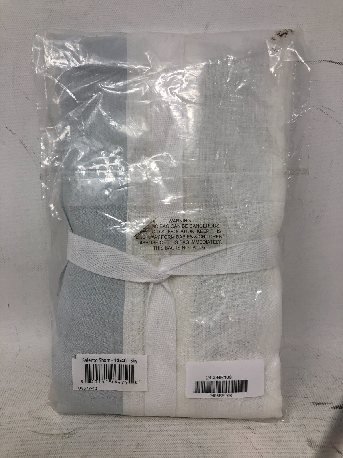 Serena & Lily Salento Sham ~ 1-Pack 14x40" Flax Linen Sham Pillowcase, Sky