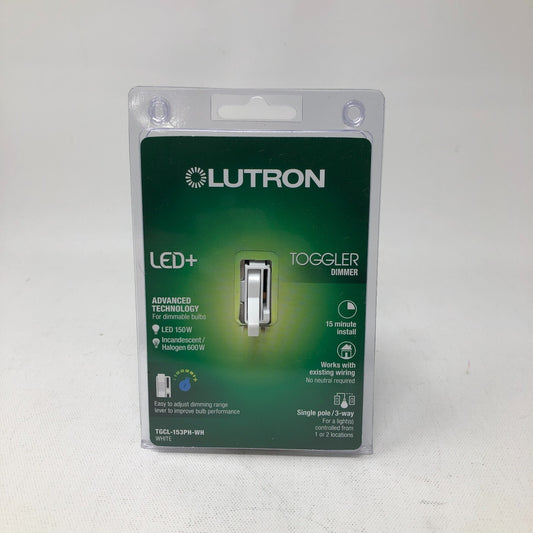 Lutron Single Pole Dimmer: TGCL-153PH-WH