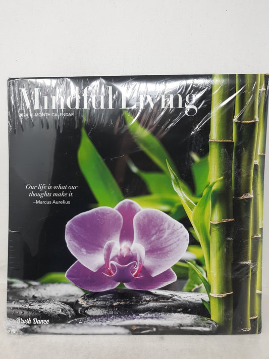 Mindful Living | 2024 12x24" Monthly Square Wall Calendar