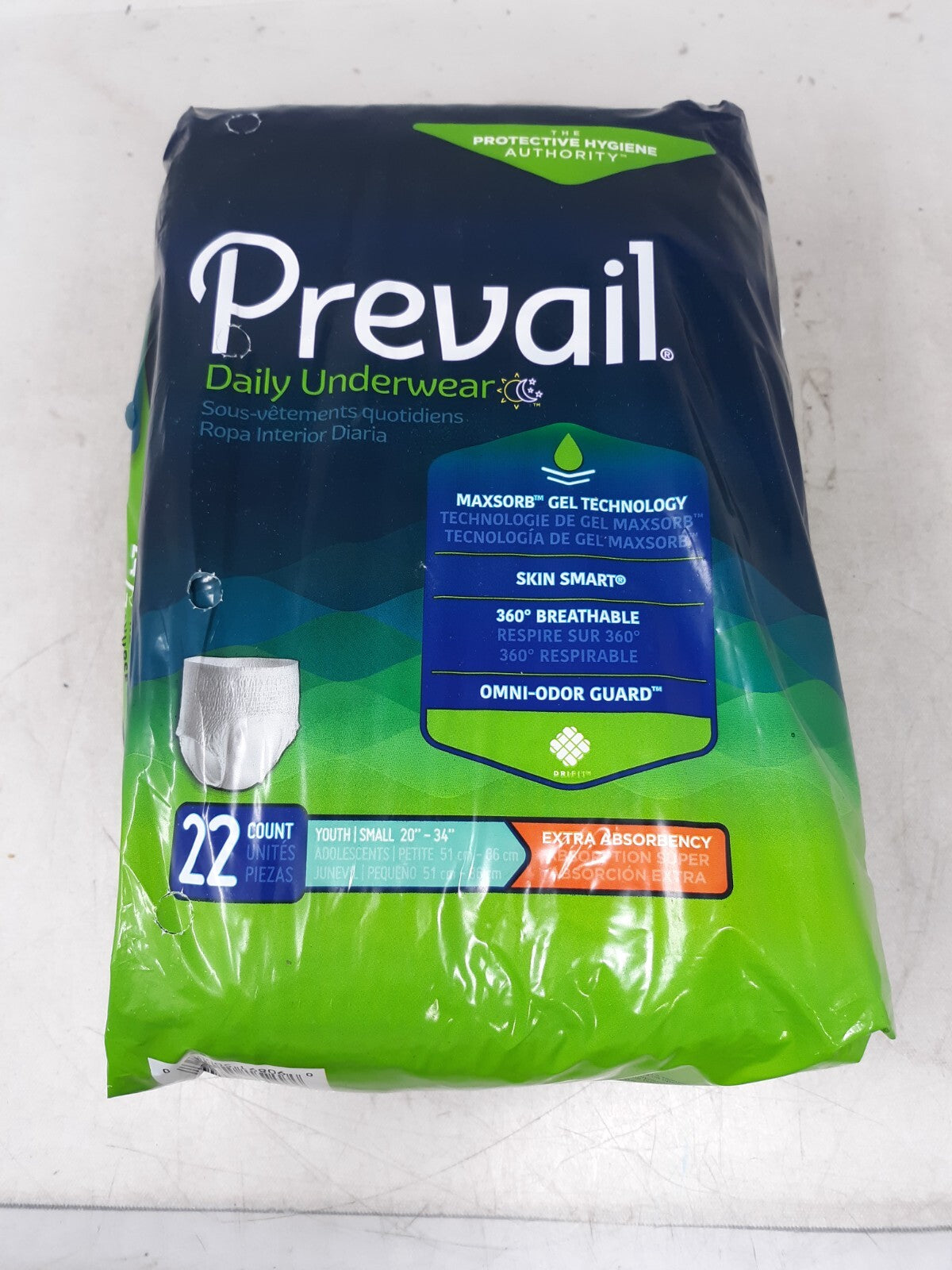 Prevail PV-511 Small Disposable Underwear, 22 Count