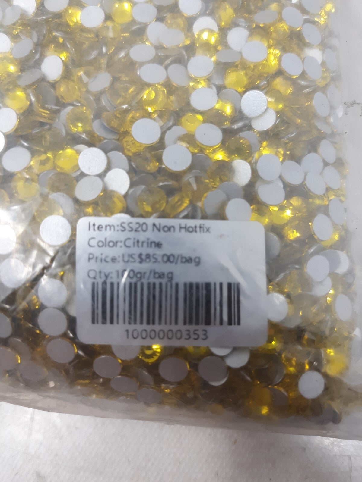 Planet Rhinestone SS20 Non Hotfix Citrine Rhinestones